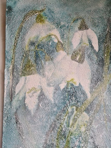 Christine M, Snowdrops in Spring time, mixed media.jpg